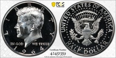 1964 50C Accented Hair PR67CAM