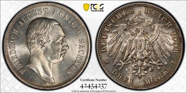 1908-E 3 Mk J-135 MS64