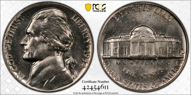 1954-D/D 5C RPM FS-501 MS66