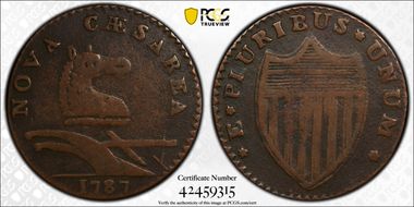 1787 NJ 1/2P Wide Ears Below Gap Maris 32-T VF20BN