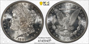 1881-S $1 MS62