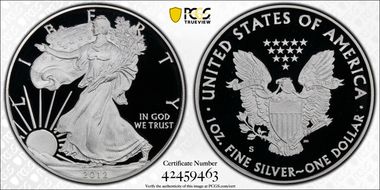 2012-S $1 Silver Eagle 75th Anniversary SF Mint Set FS Mercanti SE PR70DCAM