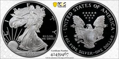 2000-P $1 Silver Eagle PR70DCAM