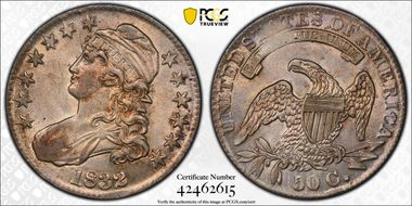 1832 50C Small Letters MS62