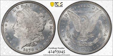 1878 7/8TF $1 Weak MS63