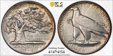 1935 50C Connecticut MS64