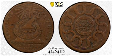 1787 Fugio 1C Newman 2-C, FUCIO XF40BN