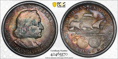 1892 50C Columbian MS63