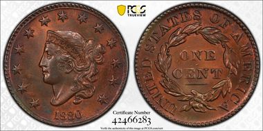 1830 1C Large Letters N1BN