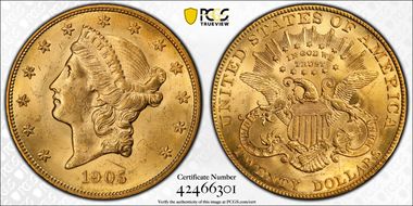 1905 $20 MS63