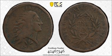 1793 1C Wreath, Vine and Bars N1BN