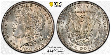 1891 $1 MS62