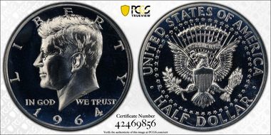 1964 50C Accented Hair PR67