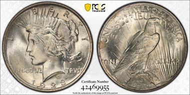 1923 $1 VAM 1F Chin Bar MS65