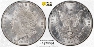 1885-O $1 GSA Hoard MS62