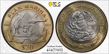 2016-Mo 20 Peso Plan Marina MS64