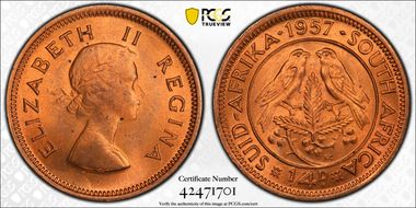 1957 1/4D KM-44 MS65RD