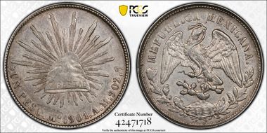 1901-Mo AM Peso KM-409.2 AU55