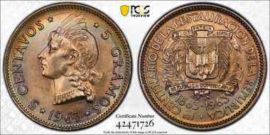 1963 5C 100th Ann. of Restoration MS66