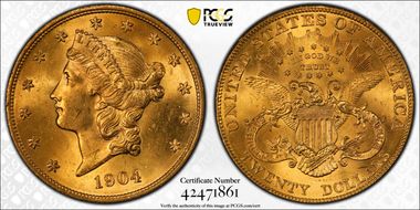 1904 $20 MS64