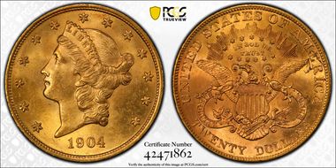 1904 $20 MS63
