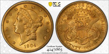 1904 $20 MS64