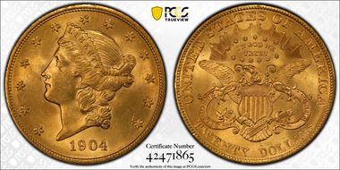 1904 $20 MS64
