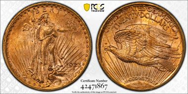 1923 $20 MS62