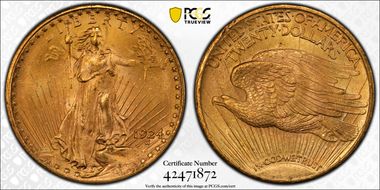 1924 $20 MS64+