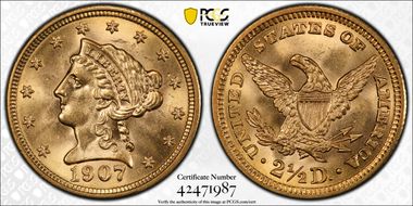 1907 $2.50 MS65
