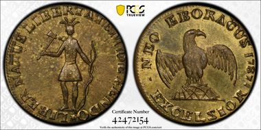 (1787) Token Indian - Eagle Brass Bolen Copy MS65
