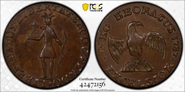 (1787) Token Indian - Eagle Bolen Copy MS64BN