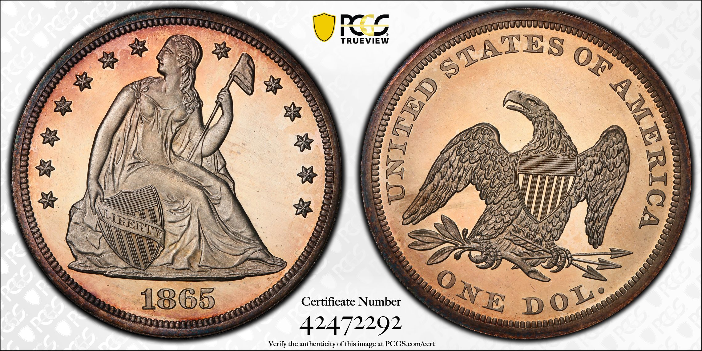 PCGS Certificate Verification Coin Details for Cert #42472292