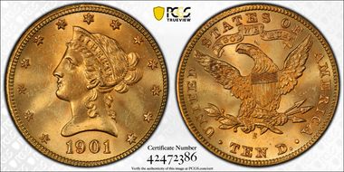 1901-S $10 MS64+