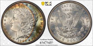 1886 $1 MS68