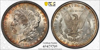 1883-O $1 VAM 4, O/O MS63