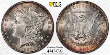 1886 $1 VAM 17, Doubled Arrows N1