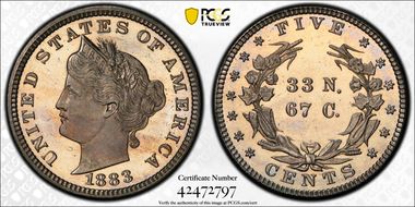 1883 5C J-1712 PR66CAM