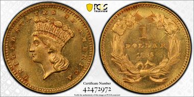 1865 G$1 MS62