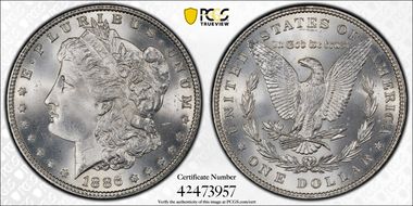 1886 $1 MS66