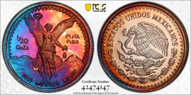 1993-Mo 1/20 oz Libertad Ag PR67DCAM