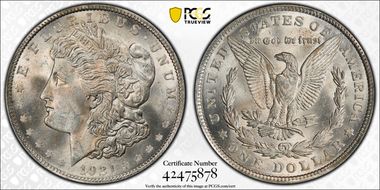 1921 $1 Morgan MS63