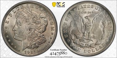 1921 $1 Morgan MS63