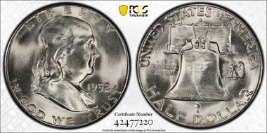 1952-S 50C MS65