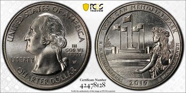 2019-W 25C American Memorial NP MS66