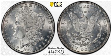 1884 $1 MS64