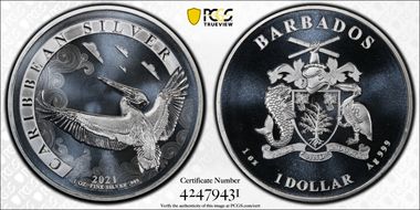 2021 $1 Pelican First Strike MS69