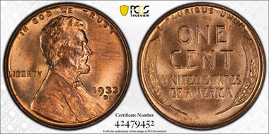 1933-D 1C MS64RD