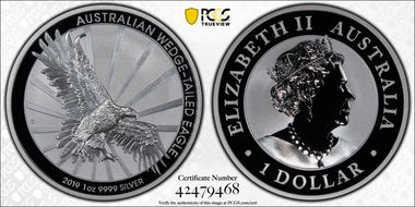 2019-P $1 Wedge-Tailed Eagle MS70