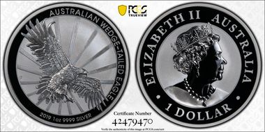 2019-P $1 Wedge-Tailed Eagle MS70